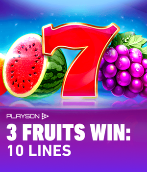 3 Fruits Win: 10 lines